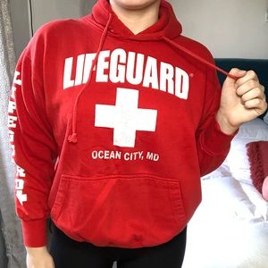 Red Lifeguard Sweatshirt